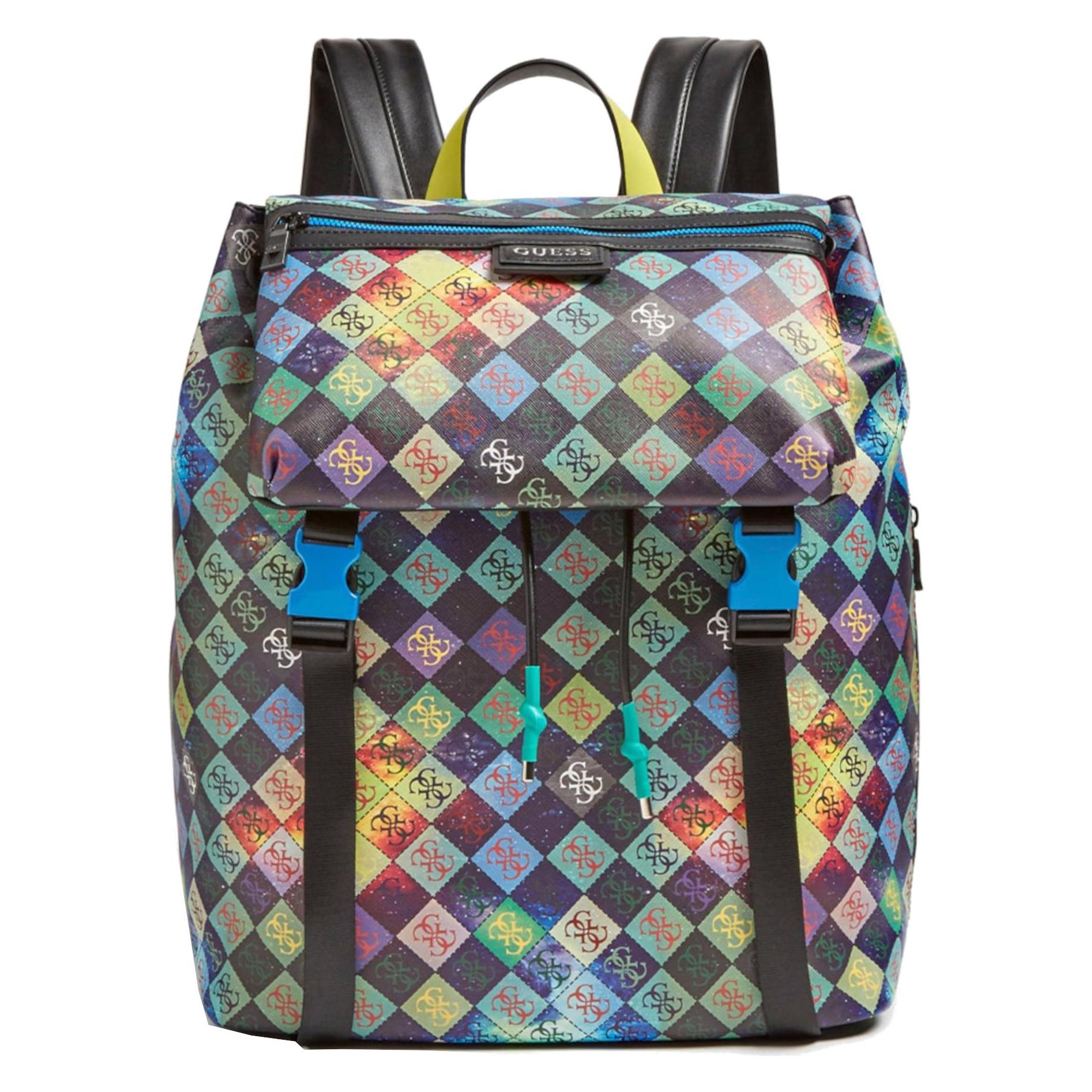 Guess Salameda, Polyester, Textile Backpack, Black, Laptop Compartiment, H (37668644)