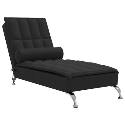 Décoshop26 - Schwarze Stoff-Chaiselongue mit Polster für Indoor-Massagen DEC026155 DEC026155