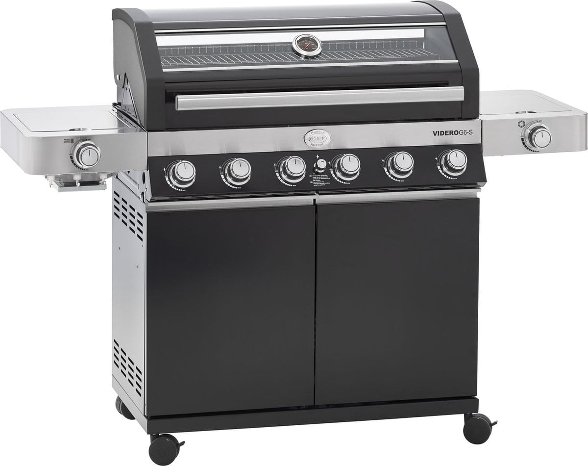 Rösle Barbecue Gas Videro G6-S Vario 30 mbar - Roestvast Staal - Zwart