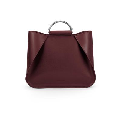 Henkeltasche GRETCHEN "Erica Tote", Damen, Gr. B/H/T: 34,5cm x 29cm x 15cm, rot (bordeaux), Leder, unifarben, Taschen, aus italienischem Rindsleder
