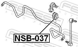Febest Lagerung, Stabilisator Nsb-037 Vorderachse Für Nissan