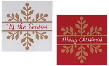 Melrose International Snowflake Sentiment Sign (Set of 6)