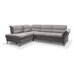 DIETSCH Ecksofa Capri Mikrofaser Silber
