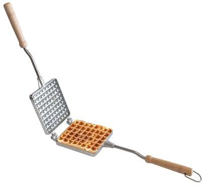 Kings County Tools Aluminum Waffle Maker for Stovetop or Campfire Cooking
