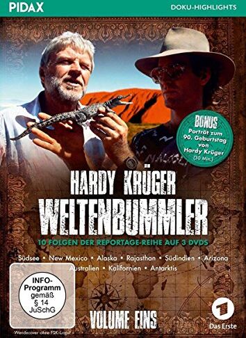 Otto Peter - Hardy Krüger - Weltenbummler, Vol. 1 / 10 Folgen der spannenden Reportage-Reihe und Porträt zum 90. Geburtstag von Hardy Krüger (Pidax Doku-Highlights) [3 DVDs] - Preis vom 13.10.2026 11:25:28 h