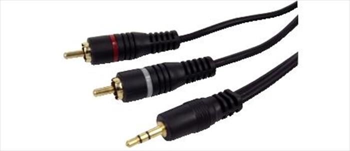 GBC Cavo Audio High End Spina Jack 3,5mm Stereo / 2 Sp-nero