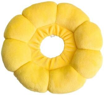 Uplift Treasures Sunflower Plush Recovery Collar For Cats And Small Pets yellow l