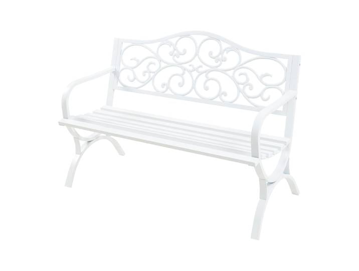 Banc de jardin 127 127 x 53 x 79 cm blanche