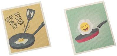 IH Casa Decor Swedish Dish Cloth 2Pc Catch You On The Flip Side Assorted - Set of 6