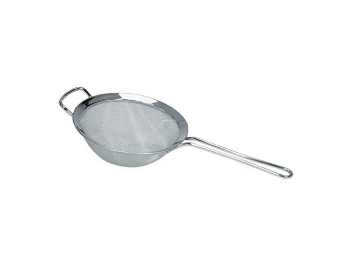 GEFU Küchensieb PASSO Ø 19 cm - Edelstahl Feinsieb - Spülmaschinenfest Profi-Sieb mit verstärktem Gewebe zum Passieren & Abtropfen - Formstabil mit Aufhängeöse für Mehl, Pasta & Gemüse