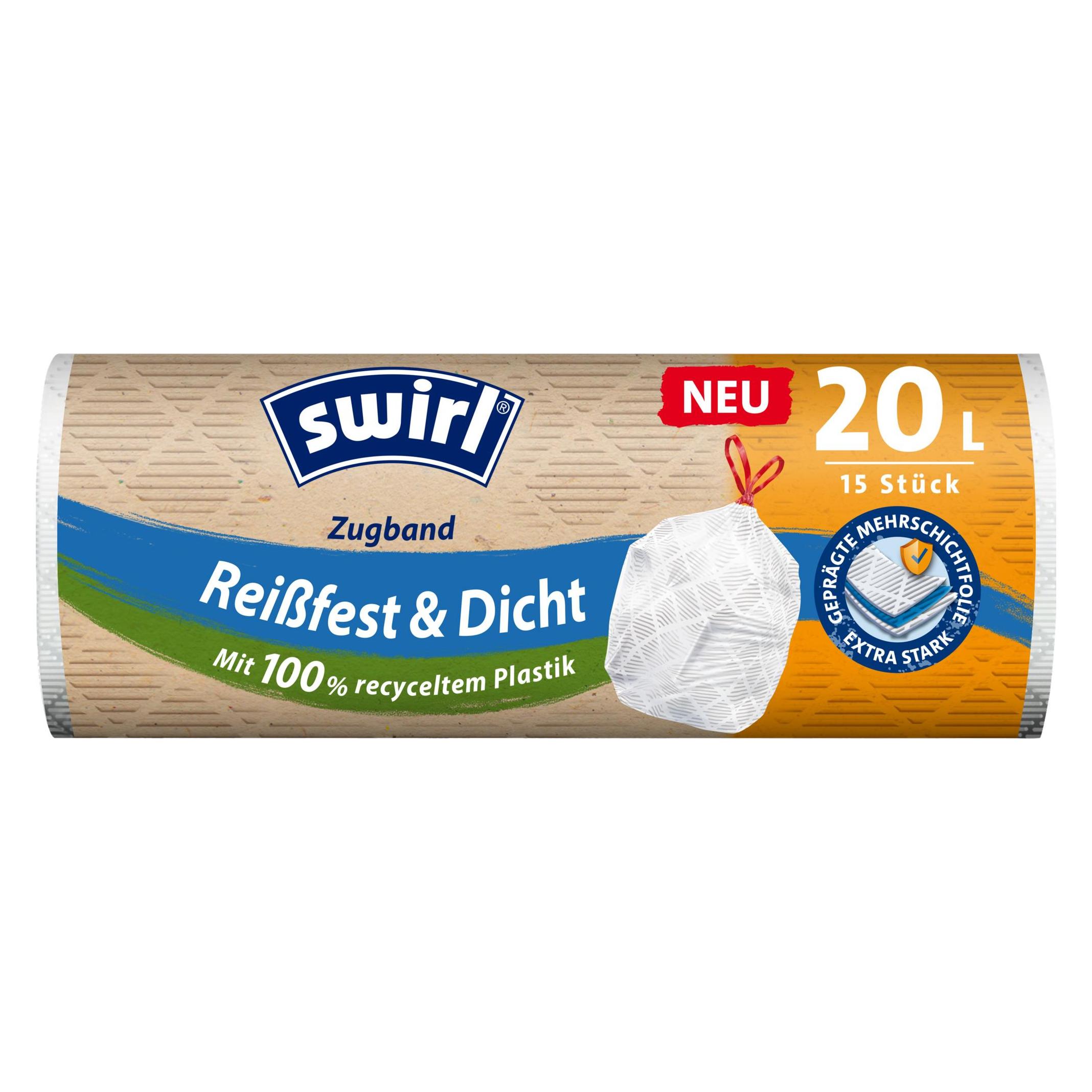 Swirl SWI Müllbtl.20l m.Zugband 15st (15x, 20 l) (SWIRL)