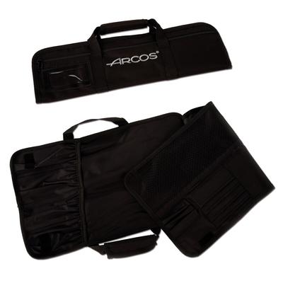Arcos Messer Roll Bag - Messer Rolltasche zu 4 Stück - 100% Polyester 460 x 275 mm - Farbe Schwarz (MESSER NICHT ENTHALTEN)