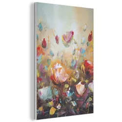 AKUSTIKBILD Blumen - Kunst - Natur - Ölgemälde Wanddeko 60x90 cm