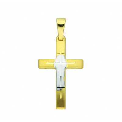Kettenanhänger ADELIA´S "Kreuzanhänger 333 Gold ( 8K )", gold (silber), Schmuckanhänger, Damen, Gold, Kettenanhänger, Goldanhänger Kreuz