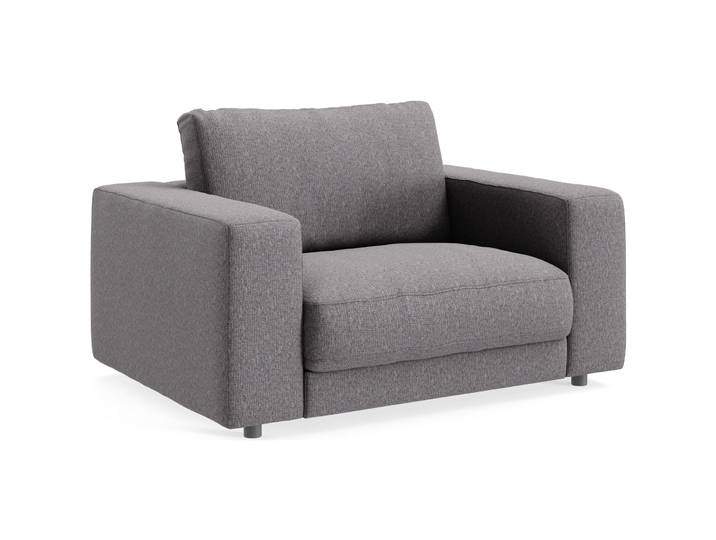 Moderner Sessel Ava Stoff stone B 140 T 107 cm H 86 cm - Material: Bezug: 100% Polyester - Möbel Konfigurator: Traummöbel individuell zusammenstellen