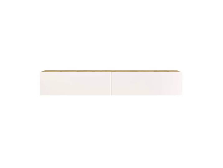 Rebecca Mobili TV-Sideboard, Hängeschrank für Wohnzimmer, helle Eiche, Spanplatte, mit 2 Türen, minimalistisches Design - Maße HxBxT: 29,5 x 180 x 31,5 cm - Art. RE7210