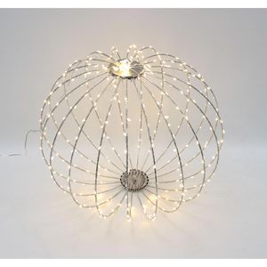 Frank-Flechtwaren Dekoleuchte 770514, LED-Kugel Shine, Netzbetrieb, Höhe 40 cm