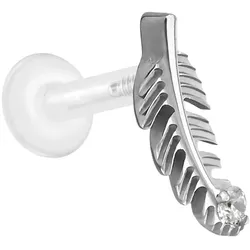 PTFE Labret mit Innengewinde + Titan-Aufsatz FEDER