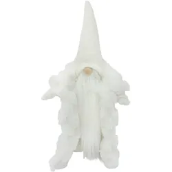 Dekoaufsteller Gnom H=46cm - weiß