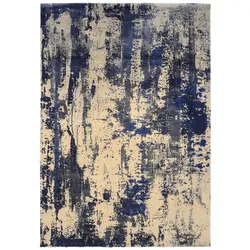 Musterring Vintage Teppich Wave Arte Polypropylen Graublau 70 x 140 cm