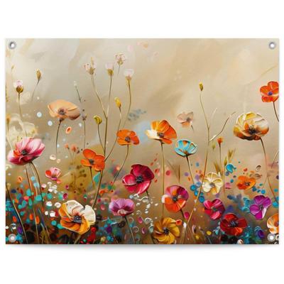 Poster REINDERS "Summer Flowers", bunt (farbe bild(er): mehrfarbig), B:80cm H:60cm T:0,1cm, Bilder, Poster, Garten - Mehrfarbig - Leinwand - Blumen und Pflanzen - 80x60 cm