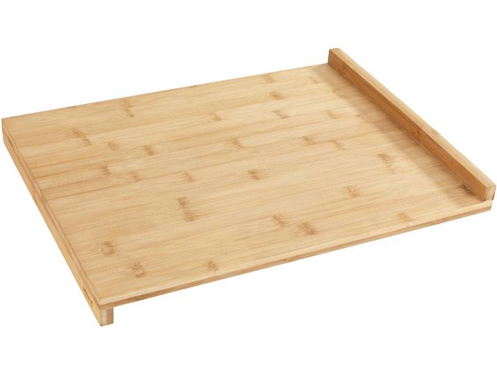 Schneidebrett WENKO Modell Bambus , beige (natur), B:45cm H:1,5cm L:35cm, Bambus, Schneidebretter, Schneidebrett, Küchenbrett mit Anlegekante, rutschsicher, grosse Schneidfläche