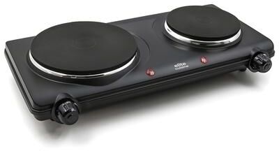 Elite Cuisine EDB503 Electric Double Cast Burner Hot Plate