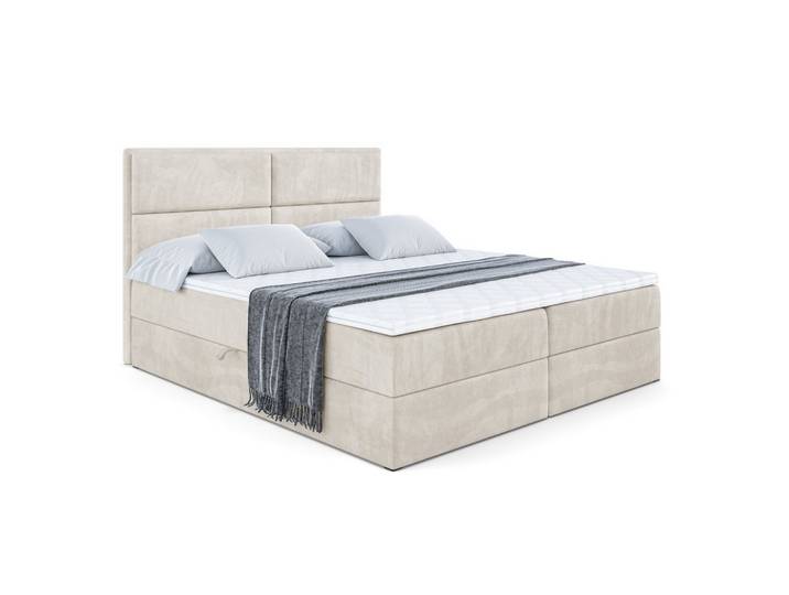 BOXBETT mit Matratze H3 und Lattenrost - AURA - 140x200 Ecru