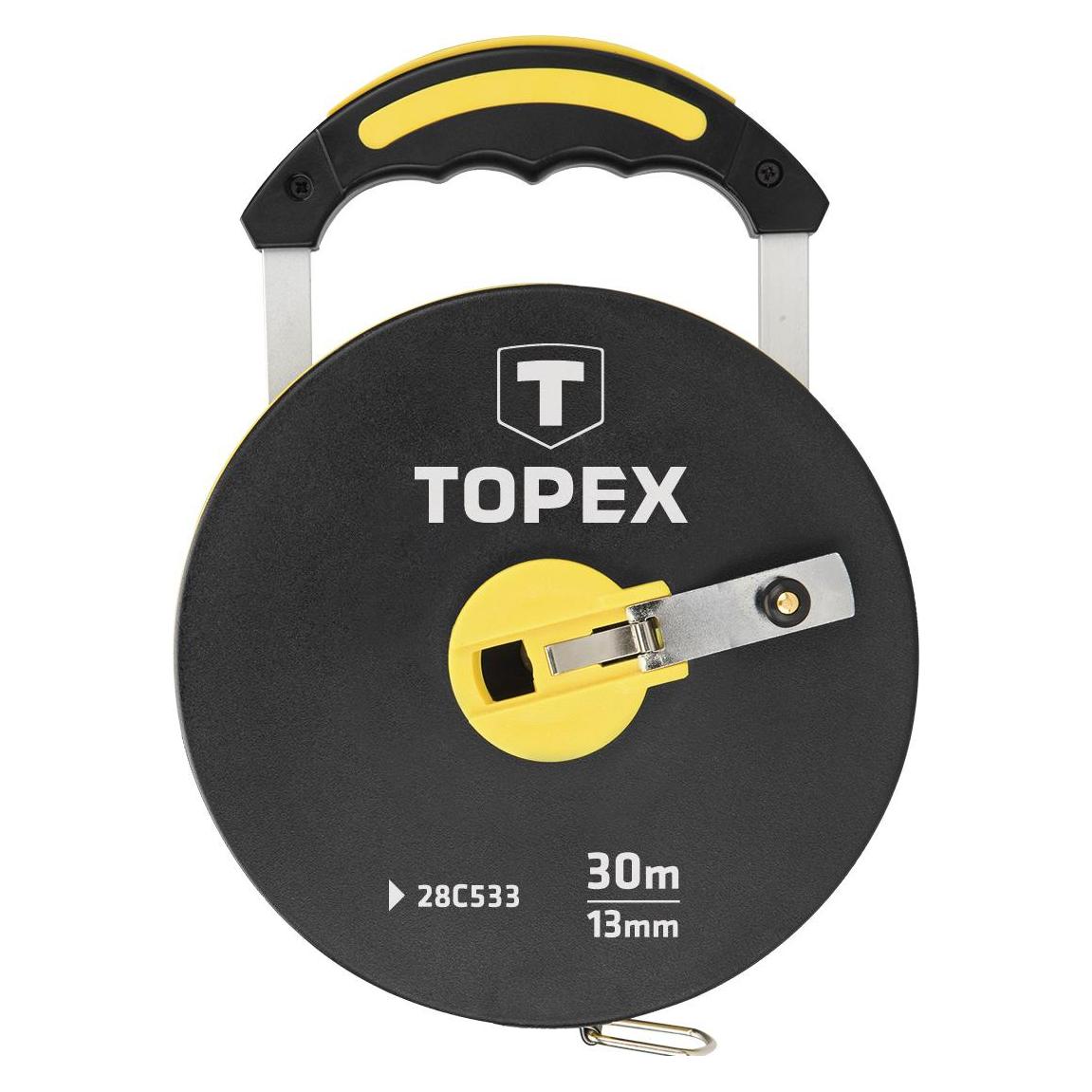 Topex measuring tape, fiberglass 30 mx 13 mm (28C533) (30 m) (TOP-28C533)