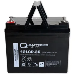 Q-Batteries 12LCP-36 / 12V - 36Ah Blei Akku Zyklentyp AGM - Deep Cycle VRLA