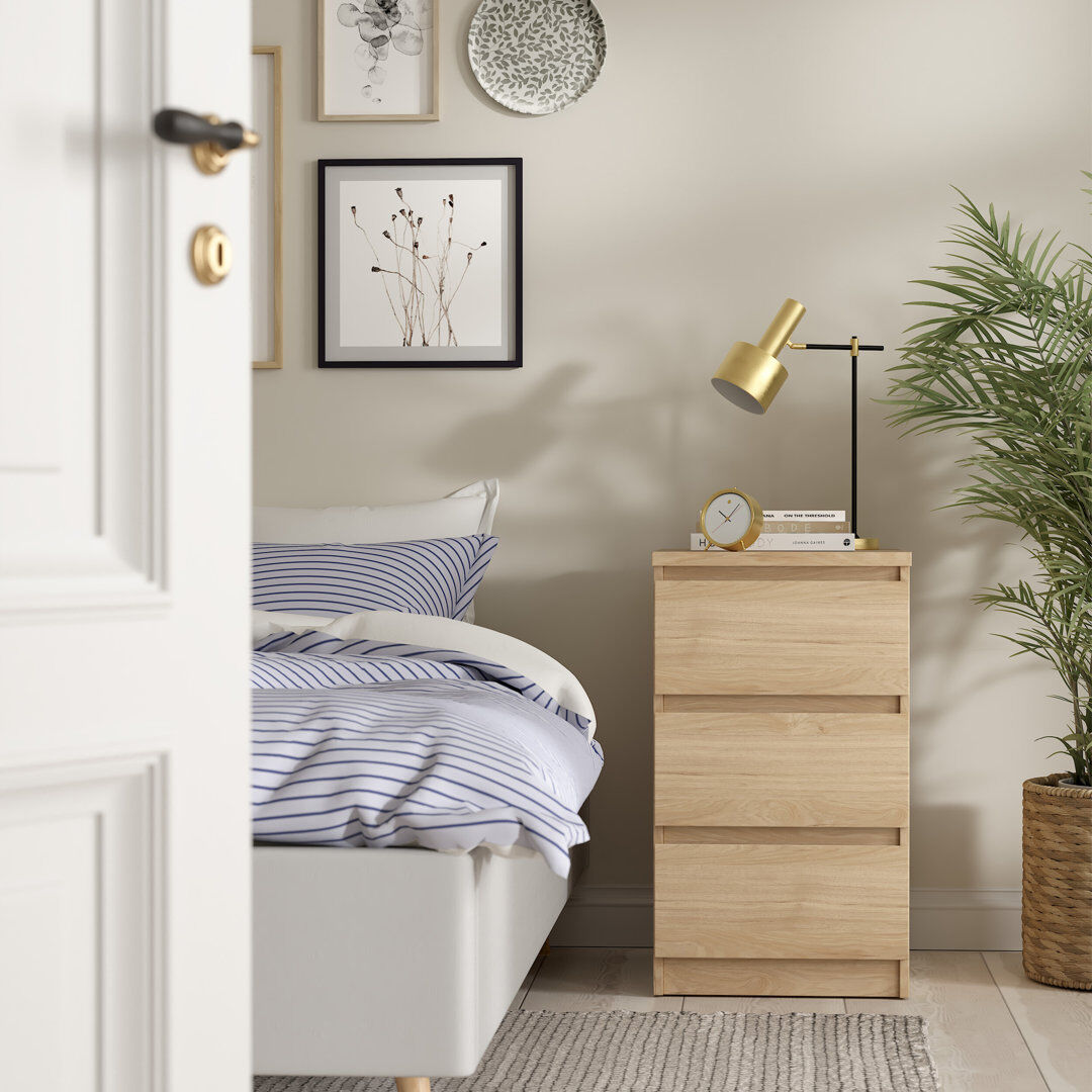 Latitude Run Parley 40.4 cm W Bedside Table Brown 70.1cm H X 40.4cm W X 50cm D