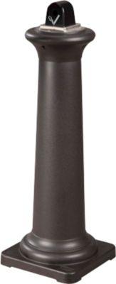 Rubbermaid Standascher GroundsKeeper Tuscan, mit Edelstahl-Ausdrückfläche und Inneneimer, Ø 330 x H 974 mm, 4,4 l, Kunststoff, schwarz