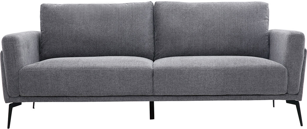 Miliboo Design-Sofa mit Stoff im Samtdesign Grau 3-Sitzer MOSCO