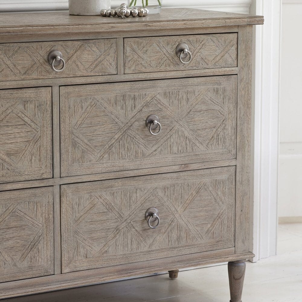 Elysium Natural Wood 7 Drawer Chest