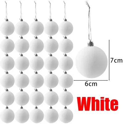 Lush Living Finds Holiday Wedding Party Supplies, Red Flocked Christmas Ornaments, Hanging Decorative Ball, Balls For Tree Decorations white 5pcs
