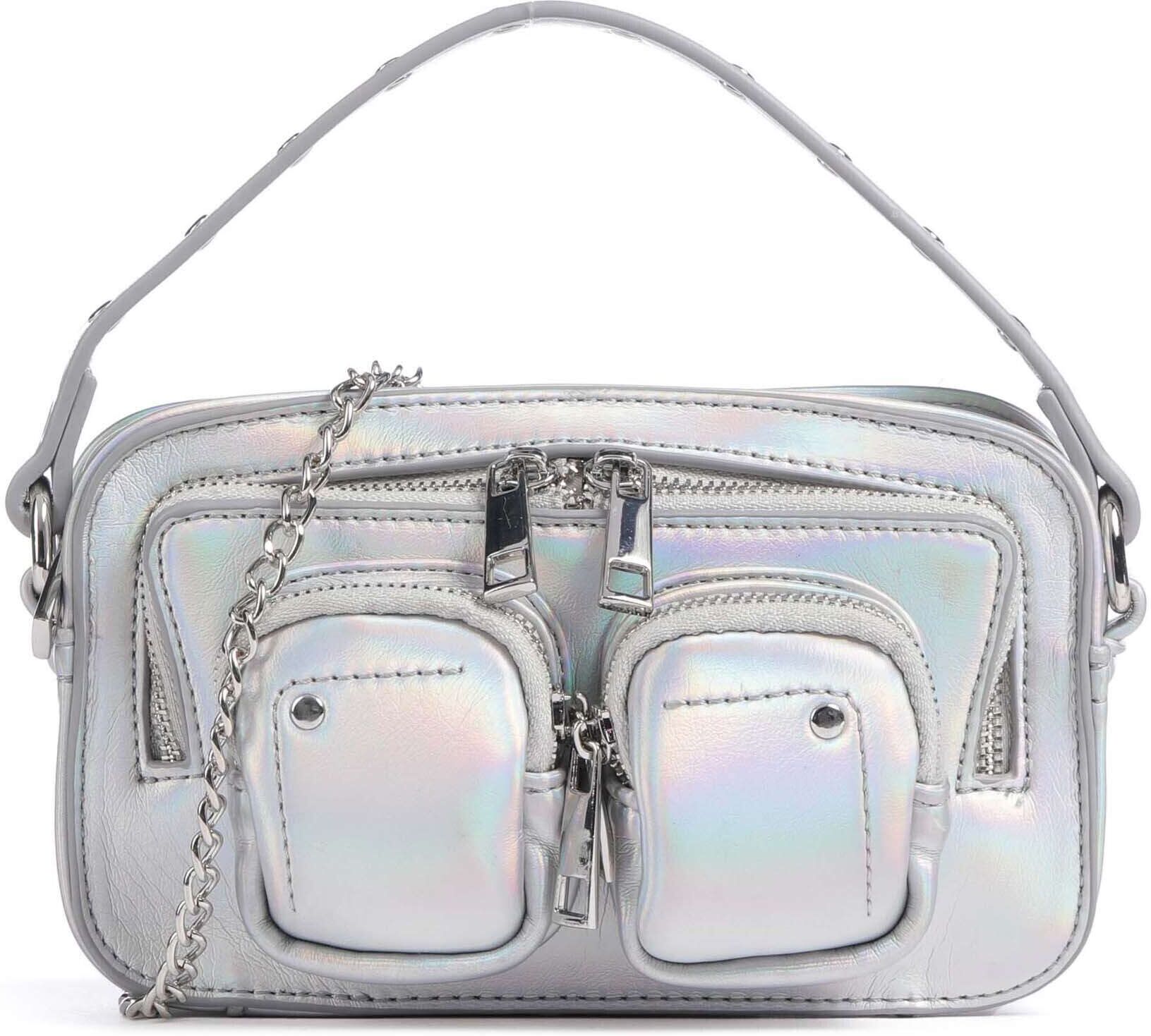Núnoo Recycled Cool Helena Umhängetasche aus Leder, silber
