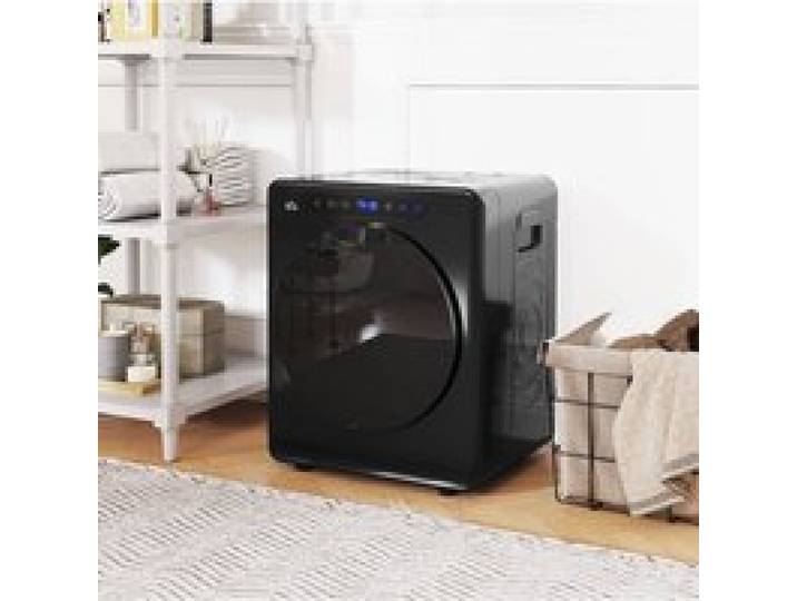 VUENOR Sèche-linge compact 4 kg noir – 6 programmes touch LED évacuation