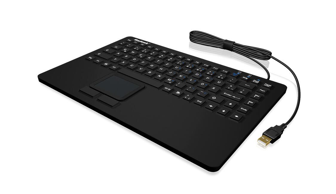 KeySonic KSK-5230IN kabelgebundene Tastatur mit Touchpad - QWERTZ DE - schwarz 28037