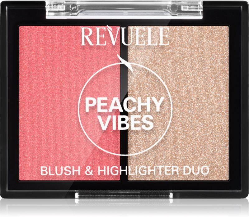 Revuele Blush & Highlighter Duo blusher with illuminator shade Peachy Vibes 8 g