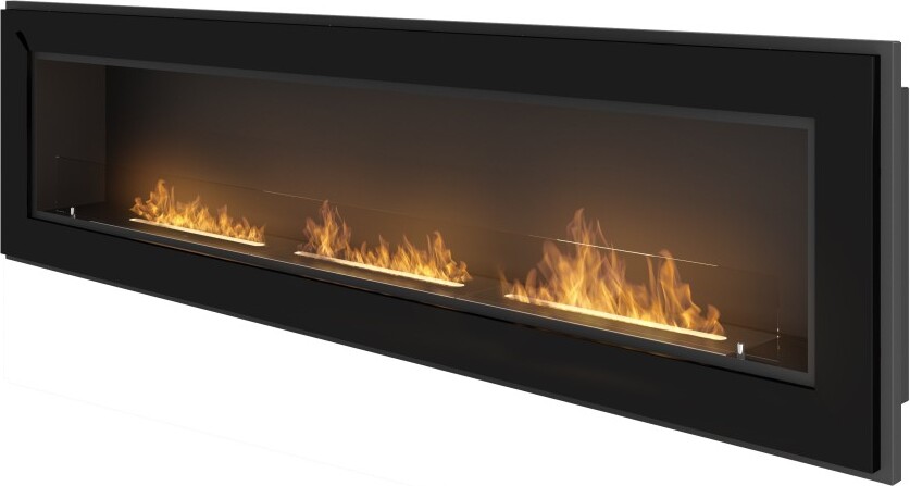Frame 1800 SimpleFire Einbau-Bioethanolkamin mit schwarzem Glas