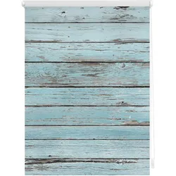 Lichtblick Rollo Klemmfix, ohne Bohren, blickdicht, Bretter-Vintage