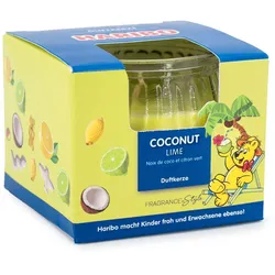Fragrance and Style GmbH Haribo™ Duftkerze 85g, HxD: 6,5 x 8 cm, Kerze im Glas, Paraffinwachs, Geschenkidee, im Geschenkkarton, gelb