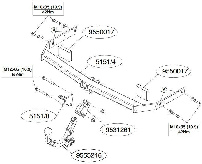 Attelage Audi A3 (07/08-08/12) RDSOD