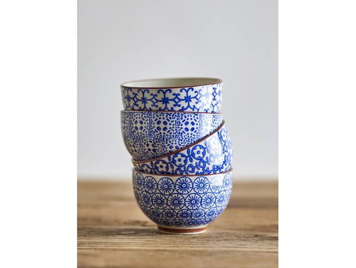 Bols Karine lot de 4 Ø 10cm Bleu