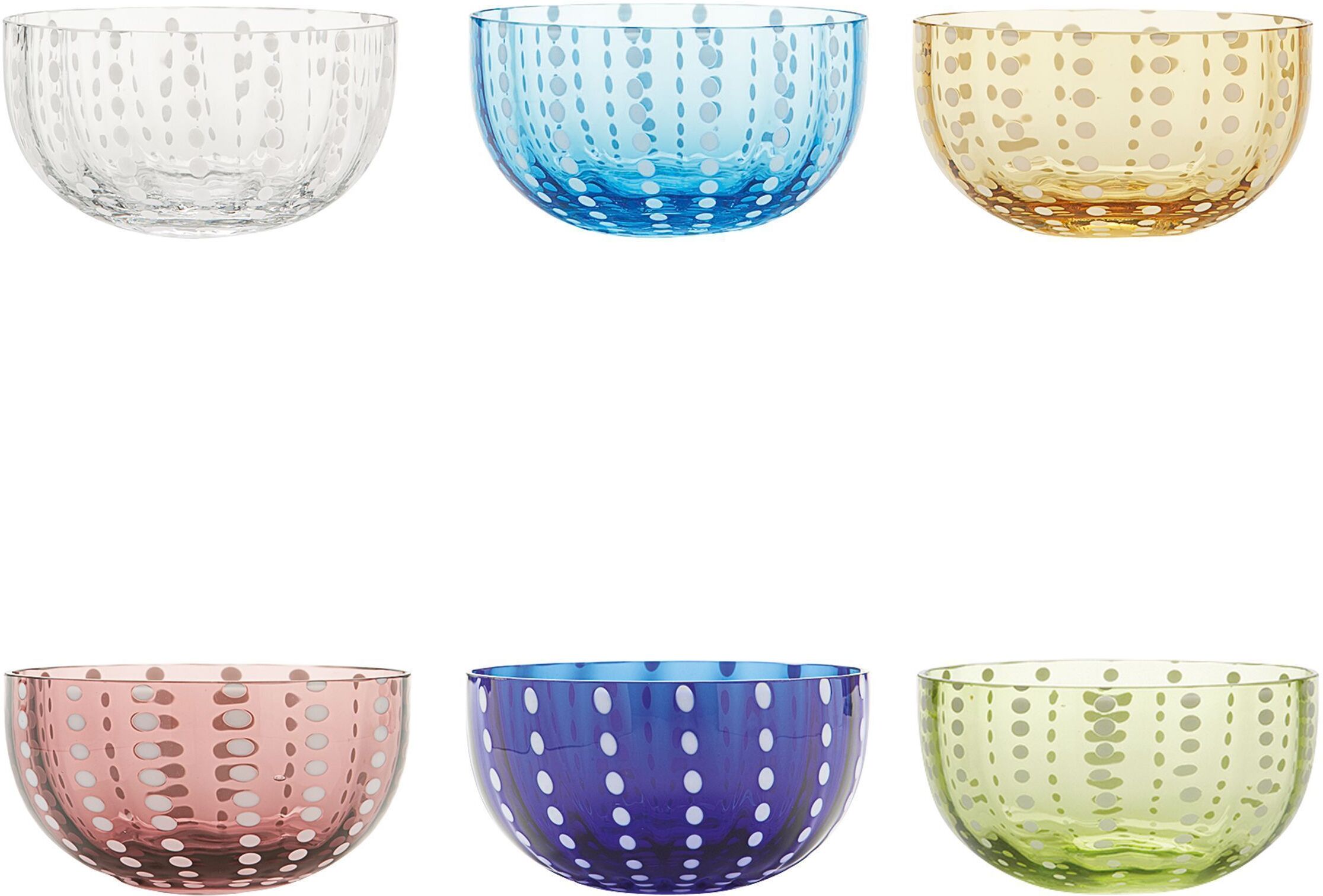 Zafferano Set 6 pezzi Ciotola Perle Assortiti