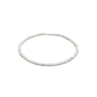 Choker ELLI "Halskette Choker Glasperlen 925 Silber" Gr. 36, weiß, Halsketten, Damen, ohne Stein, Silber 925 (Sterlingsilber)