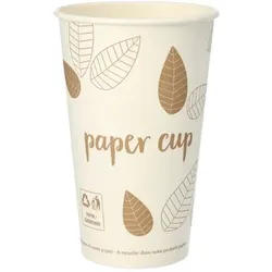 PAPSTAR 50 Trinkbecher, Pappe "pure" 0,4 l Ø 9 cm · 13,9 cm "ZERO"