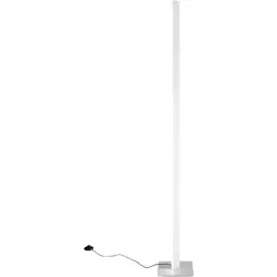 Gea Luce Eartha P/T Stehleuchte aus mattweißem Aluminium, integrierte 30-W-LED, 1520 lm, dimmbar per Fußschalter, 120° direkter Lichtstrahl, modernes Design –