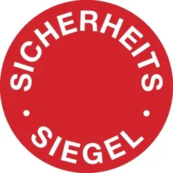 König Werbeanlagen Sicherheitsetikett, Sicherheits-Siegel Ø 30mm - Bogen = 5 Stück - 30 mm Dokumentenfolie selbstklebend