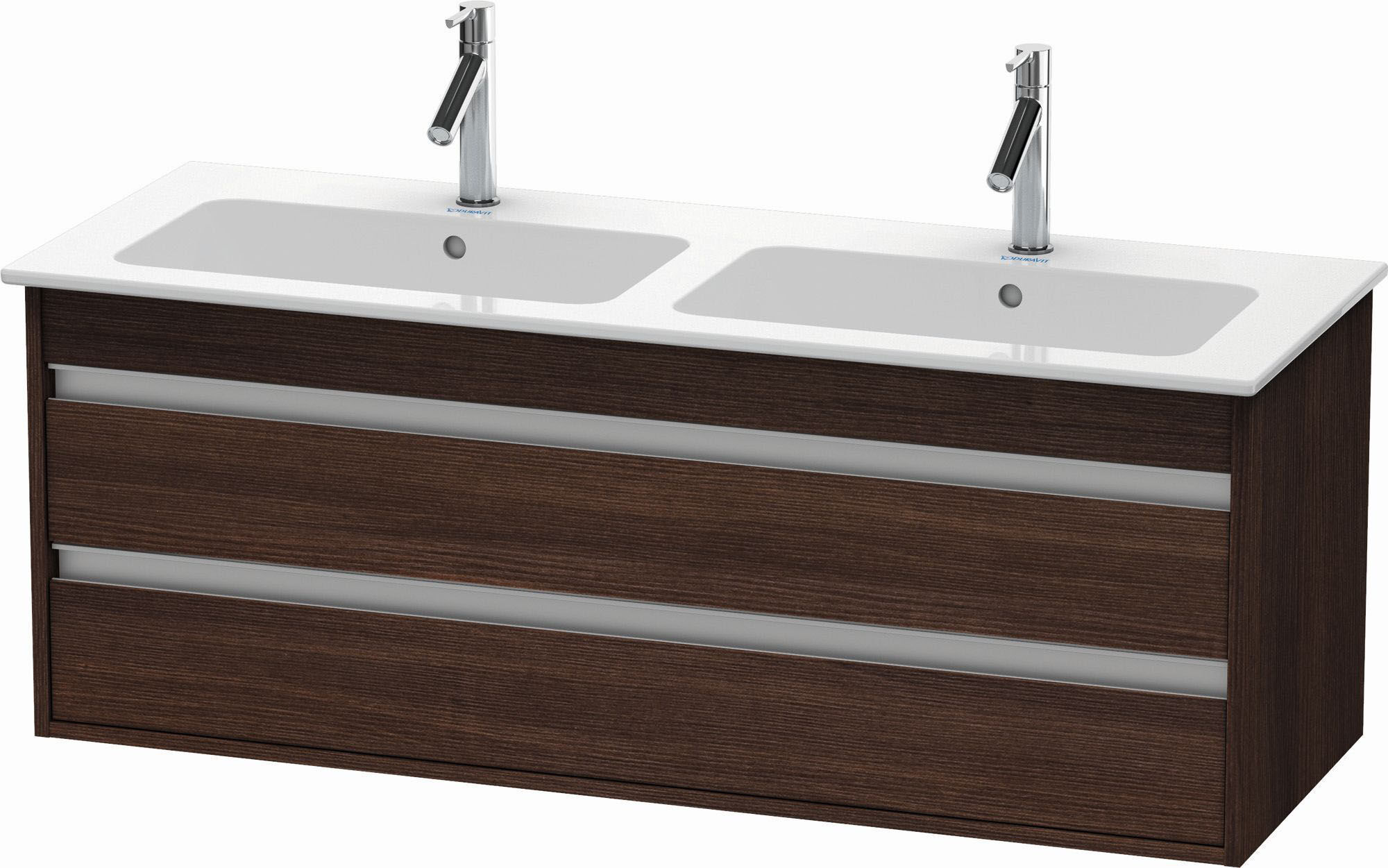Ketho Duravit vasque KT643205353 127x47,5x48cm, 2 tiroirs, suspendu, marron foncé